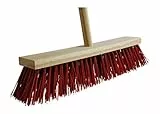 Bümag Besen mit Stiel, 30cm, 40cm, 50cm, 60cm, Holz, Rot, für harte Böden