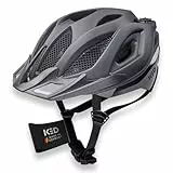 KED Spiri II Trend Allround Fahrradhelm Mit LED Licht Und Reflektor, Optimierter Belüftung, Insektenschutznetz Und K-FIT System | Farbe: Black Matt | Größe: 55-61 (L)