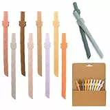 10 Stück Silikon Strohhalm, 9mm Breite Trinkhalme, Strohhalme Wiederverwendbar - Sicher, Flexibel - Ersatz Trinkhalme, Milchshake Strohhalme - Kinder & Ältere (13.8cm)