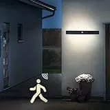 ANKBOY Außenwandleuchten Außenlampe mit Bewegungsmelder 80CM Lange Wandleuchte Aussen Lampe mit Bewegungsmelder LED Wasserdicht Villa Aussenleuchte Ausenbeleutung, 4000K Naturweiß