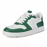 Amazon Essentials Damen Niedrige Sneaker, Tennisschuh, Retro, Grün Weiß, 39 EU