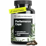 natural elements Performance Caps – 120 Koffein-Kapseln mit Grüntee, Guarana & grüner Kaffeebohne – mit B-Vitaminen – vegan, hochdosiert, ohne unnötige Zusätze – laborgeprüfte Qualität