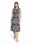 Betty & Co Damen Chiffonkleid ohne Arm 46, Dark Blue/Nature