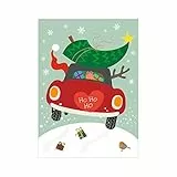 Susy Card 40023465 - Grußkarte Weihnachten, Mini, Auto, 1 Stück