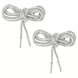 Yolev Strassschnürsenkel Schuhbänder Austauschbare Glitzerriemen Diamantschnürsenkel Kapuze Seil Turnschuhe Laufschuhe Hoodie Bekleidungszubehör 120 cm Schnürsenkel Rund Kinder