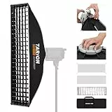 TARION Faltbare Softbox mit Bowens Halterung: 60 x 90cm Quick Release Fotografie Softboxen mit Glitter Strip Square Soft Box Stripbox für Studio Photography Video Blitz Licht SOFTBEAM(SQ-30120F)