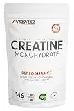ProFuel Creatin Monohydrat Pulver 500g - Kreatin in mikronisierter Qualität - Creatine-Monohydrate optimal hochdosiert - reines Creatin-Pulver ohne Zusätze, 100% vegan - für 146 Anwendungen