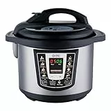 TZS First Austria - Elektro Schnellkochtopf 6L mit 9 Auto-Programmen - Multikocher 1000W Multicooker als Reiskocher, Dampfgarer, Crock Pot etc. - Elektrischer Multivarka Druckkochtopf inkl. Rezeptheft