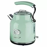 Korona 20665 Korona 20665 - elektrischer Wasserkocher, Mint, 1, 7 Liter, 2.200 Watt, Kalkfilter, Dampf-Stopp, Trockengeh-Schutz, heißes Wasser, Tee und Kaffee, Aufbrühen grün