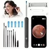 Ohrenschmalz Entferner Otoskop, Ohr Endoskop und 6 LEDs Leuchten, 360°-Weitwinkel Otoskop Kamera, IPx5 Wasserdicht, mit 3.5mm Linse und 6 LEDs für iPhone, iPad und Android-Smartphones