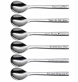 aplusashop WMF Nuova Eierlöffel mit Gravur nach Wunsch Edelstahl 12cm Egg Spoon (EIN Löffel)
