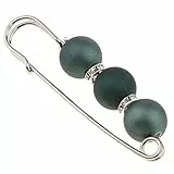 Sharplace Broschen & Anstecknadeln mit Perlen, Damen Sicherheitsnadel Brosche Strass Perle, Modern Broschennadeln für Pullover Hemd Rock Kleid Hose Ärmel Hut Kragen Schal Tasche Dekorationen, Grün