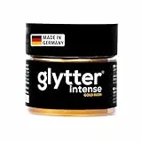 Glytter Glitzerpulver INTENSE für Getränke (gold rush) - essbarer Glitzer für Drinks & Flüssigkeiten, z.B. für Sekt, Cocktails - trinkbares & geschmacksneutrales Glitzerpulver MADE IN GERMANY