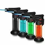 WANBRO 4 Stück Jetflame Feuerzeug, Winddichte Sturmfeuerzeug, Butan Gas nachfüll, Mini Fackel Feuerzeuge für Kerze, Kamin (Gas Nicht enthalten)