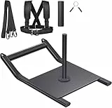 Kipika Gewichtsschlitten, Workout-Schlitten, Fitness-Krafttraining, Schlitten für athletische Übungen, Geschwindigkeitsverbesserung, leicht durch Hindernisse, geeignet für 2,5 cm Hantelscheibe-Schwarz