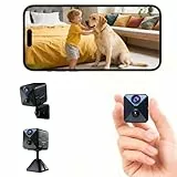 Erste 4K Mini Kamera Komplett neu Aufgewertet Überwachungskamera Innen Akku 2,4 GHz WiFi Kamera überwachung innen mit 2800mAh Akku für lange Laufzeit,Bewegungsmelder,Nachtsicht SD/Cloud-Speicher
