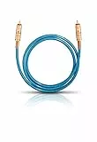 Oehlbach NF 113 DI 50 - Digitales Audio-Cinchkabel - Hochwertiges S/PDIF Koaxialkabel, Mehrfach Schirmung, 75 Ohm - 50 cm - blau