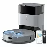 AIRROBO Saugroboter mit Wischfunktion und Absaugstation, T25+ Staubsauger Roboter 5500pa, Saug und Wischroboter LiDAR Navigation, APP-Steuerung, Starke Saugkraft für TeppichTierhaare