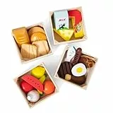 Melissa & Doug Nahrungsmittelgruppen aus Holz - 21 Holzlebensmittel zur Ernährungslehre und für die Kinderküche, für fantasievolles Rollenspiel, für Kinder ab 3 Jahren