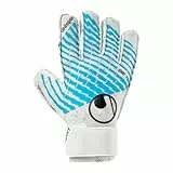 uhlsport Fußball Torwarthandschuhe Fangmaschine Cybertec - Starter Soft - Fussball Torhüter-Handschuh für Kinder und Anfänger, weiß/cyberblau/schwarz