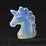 AITELEI 2' handgeschnitzte Einhorn Steinstatue, heilende Kristalledelsteine schnitzen Figur heilende Energie Kristall Einhorn Skulptur Reiki Skulptur