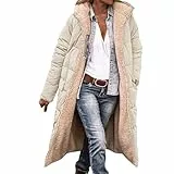 Generisch Warme Jacke Damen, Kunstpelz Jacke Damen, Wintermantel Lang Warm Winterjacke Outdoor Gefütterte Fleecejacken Winter Herbst Mantel Herbstjacke Übergangsjacke Steppjacke Parka