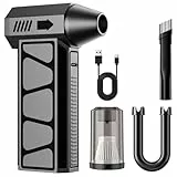 HSSNS Mini Gebläse Akku 150000RPM, 4-Gang Electric Air Duster Mini Gebläse, 2-in-1 Staubgebläse Akku Mit 10.000mAh Akku, Mini-Staubsauger für Reinigungsset,PC,Tastatur,Auto,Sofa