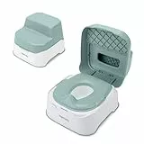 Ingenuity 3-in-1 Töpfchentraining-System: Töpfchensitz, Aufsatz & Doppeltritt, Einfache Montage, Rutschfester Boden, ab 18 Monaten bis 23 kg, Passt auf die meisten Toiletten, Leicht zu Reinigen