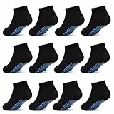HYCLES Baby Nicht-Silp-Griff Socken für Jungen Mädchen 12 Paare Kleinkind Anti-Rutsch Knöchel Socken für 6 Monate - 12 Monate