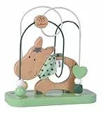 Eichhorn - Baby Hipp Motorikschleife mit 2 Schleifen und Eselmotiv, 6x18x18cm, 100% FSC Zertifiziertes Buchen- und Birkenholz, ab 1 Jahr