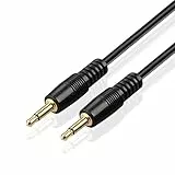 TNP Klinkenkabel, 3,5 mm-Klinkenstecker, Mono-Audio-Kabel, 2m, Aux-Kabel, 3,5 Klinke auf 3,5 Klinke für Pre- Amp, Power Amplifier, 12V Trigger für Amplifier, schwarz