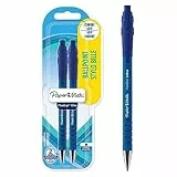 Paper Mate Flexgrip Ultra-Druckkugelschreiber | mittlere Spitze (1,0 mm) | blau | 2er-Packung