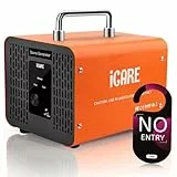 Ozongenerator 60000mg/h mit 2 Modi, Elektronischer Knopf Ozon Luftreiniger mit Zyklusmodus, Ozongerät mit 120 Min Timer für 300㎡ Geruchskiller für Auto, Rauch, Wohnung, Haustiergerüche, Küchengerüche