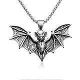 Yolev Fledermaus Anhänger Vampir Hexen Zubehör Fledermaus Halskett Kette Vintage Gothic Punk Rock Halloween Karneval Party Vampir Fledermaus-Kostüme Zubehör