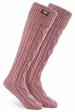 CityComfort Kniestrümpfe Damen Socken, Knee High Socks Women (Rosa)