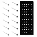 Aroncent 22G Chirurgenstahl Nasen Piercing: Kristalle Körper Nasenstecker Nasen Piercing Helix Ohrring Körperschmuck Set 60 PCS