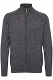 Blend BHDaniri Herren Strickjacke Cardigan Feinstrick mit Stehkragen Reißverschluss Rippbündchen Baumwollmischung Regular fit, Größe:L, Farbe:Ensign Blue (70260)