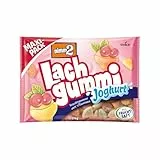 nimm2 Lachgummi Joghurt – 1 x 376 g Maxi Pack – Fruchtgummis mit Fruchtsaft, Vitaminen und Joghurt – Süßigkeit in sechs Geschmackrichtungen