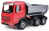 Lena 04610 - Worxx Muldenkipper Mercedes Benz Arocs, ca. 45 cm, Baustellen Spielfahrzeug für Kinder ab 3 Jahre, robuster Kipper LKW mit verriegelbarer Kippmulde und beweglicher Heckklappe