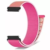 chinbersky Nylon Uhrenarmband 18mm Kompatibel mit Garmin Venu 2S/Venu 3S/Vivoactive 4S/Vivomove 3S/Forerunner 255s/255s Music/265s, Schnellverschluss Ersatz Sport Loop Uhrenarmband für Damen Herren
