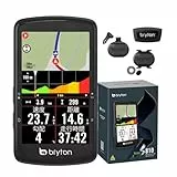 Bryton Rider S810 GPS-Fahrradcomputer Sensor-Bundle mit 3,5' Farb-Touchscreen, 50 Stunden Akkulaufzeit, Offline-Europakarte, Navigation mit Abbiegehinweisen, wasserdicht, ANT+/BLE-Konnektivität