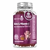 Eisen & Vitamin C für Kinder - 120 vegane Gummibärchen - 7mg Iron & 10mg Vitamin C - 4 Monate Vorrat mit Beerengeschmack - Energie, Immunsystem, Knochen & Zähne (EFSA) - maxmedix