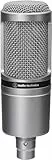 Audio-Technica AT2020 Kondensatormikrofon mit Nierencharakteristik (XLR Anschluss) für Voiceover, Podcasting, Gesang oder instrumentale Live-Aufnahmen, AT2020GM, Metal