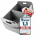 PROTEX Kofferraum Organizer [Testsieger 2025] 44L Auto Kofferraumtasche | Organizer Auto | Faltbare, stabile und wasserdichte Kofferraumtasche (grau)