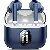Bluetooth 5.4 Kopfhörer, 2025 Neue Kopfhörer Kabellos Sport In Ear Headphones mit 4 ENC Mics, 40 Std Kabellose Kopfhörer Tiefer Bass, Noise Cancelling Earbuds mit LED-Anzeige Kompatibel Android iOS