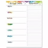 Colorage Wöchentliches 2020 Planner 17.78 x 22.86 cm Aqua 1 Magnetischer Notizblock mit 52 Seiten und abreißbarer Einkaufsliste für Kühlschranktür