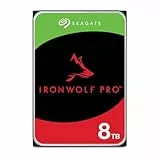 Seagate IronWolf Pro 8TB, NAS Interne Festplatte HDD, 3.5 Zoll, 7200 U/Min, CMR, 256 MB Cache, SATA 6 GB/S, inkl. Data Rescue Service (ST8000NTZ01)
