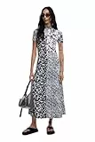 Desigual Damen Woman Knit Short Sleeve Dress, Weiß, L EU