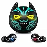 AMAFACE Gaming Bluetooth Kopfhörer, Kabellos in Ear Kopfhörer Bluetooth 5.1 Wireless Earbuds mit Stereoklang,32H Spielzeit in-Ear Ohrhörer Dual-Mikrofon wasserdichter IPX5-Touch-Steuerung mit Cool LED