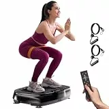 TISSCARE Vibrationsplatte, Fitnessgeräte für Zuhause (Glänzend Schwarz)